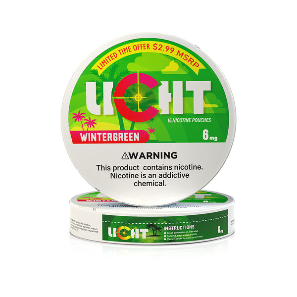 LICHT Winter Green Flavor 6mg 15 Pouches *5Packs